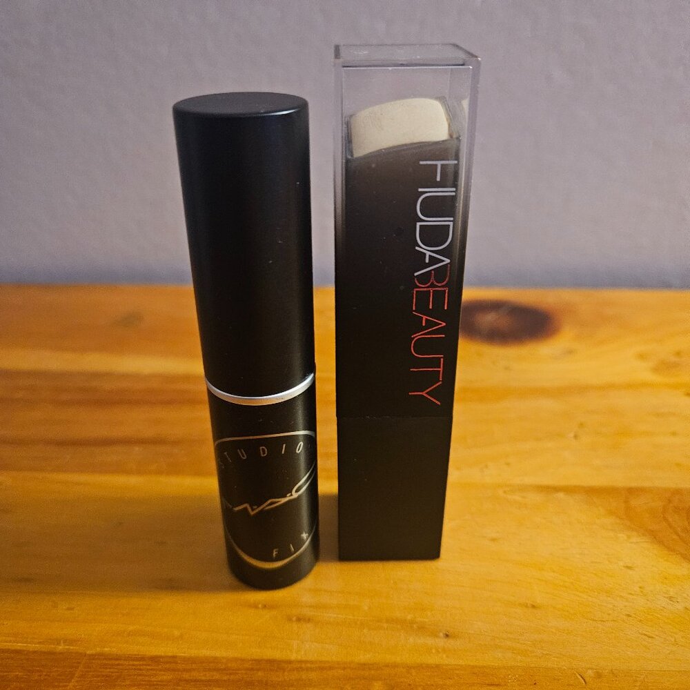 Huda Beauty and MAC Stick Foundations